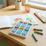 ⁦ألوان باستيل زيتي 18 لون للأطفال – Oil Pastels Mouse Boy للرسم والتلوين المدرسي⁩ - الصورة ⁦3⁩