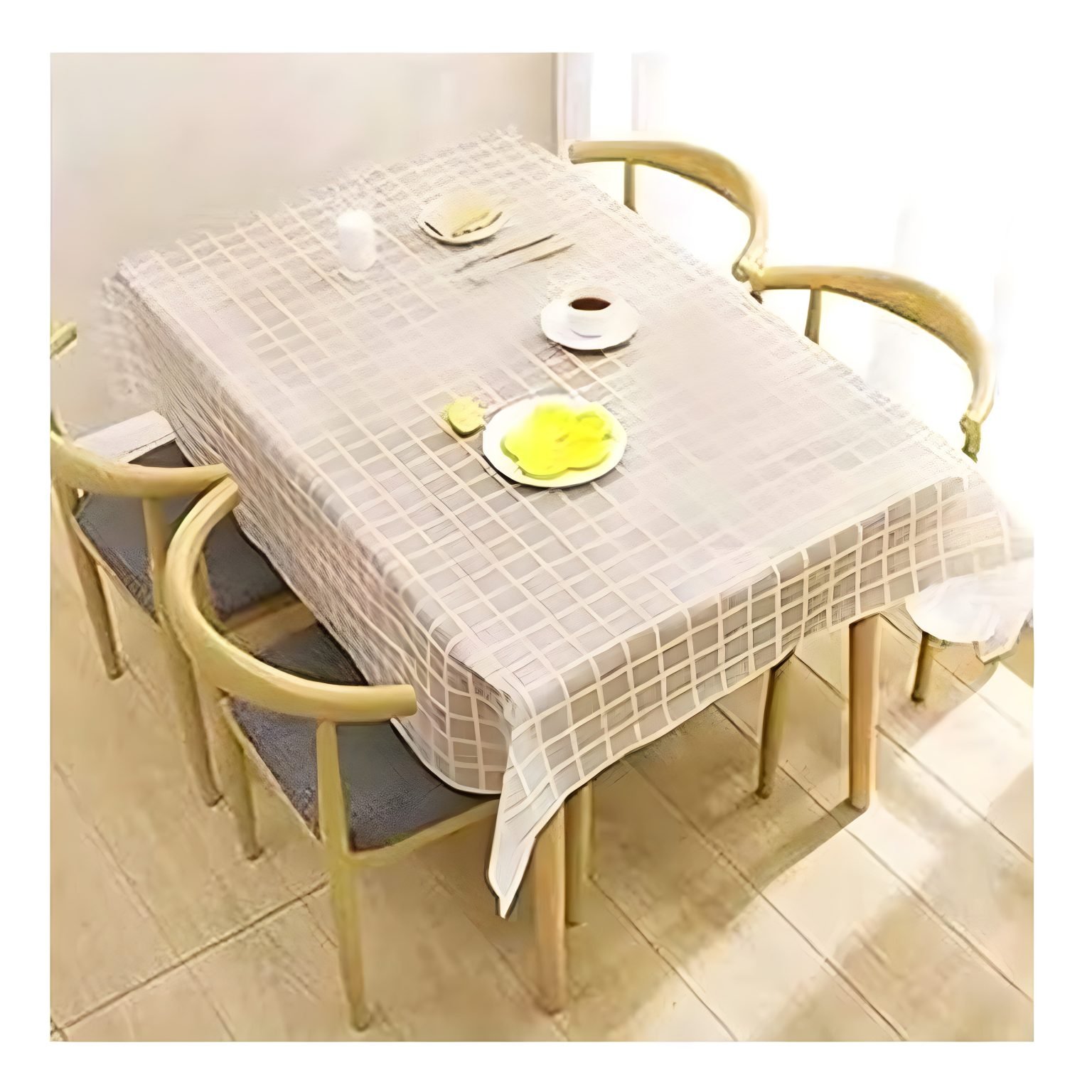 مفرش ايكيا كاروهات ووتر بروف بيج مقاس 137×183 سم – تصميم أنيق وعازل للماء لحماية الأسطح بأناقة