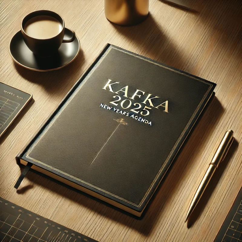 اجندة السنة الجديدة 2025 من تصميم كافكا: رحلة تنظيم وإلهام