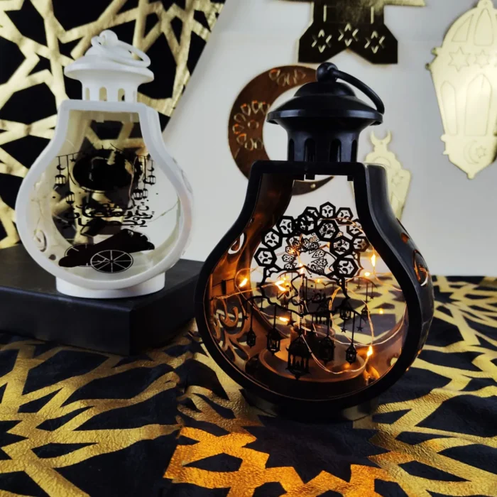 فانوس رمضان الأكريليك المضيء – هدية رمضانية مثالية تضفي أجواء ساحرة – متعدد الالوان