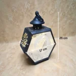 ⁦فانوس رمضان الأكريليك بالمرايا المضيء - لون اسود - هدية رمضانية مثالية تضفي أجواء ساحرة - متعدد الالوان - 25*16*10 سم⁩ - الصورة ⁦3⁩