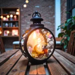 فانوس رمضان الأكريليك المضيء – هدية رمضانية مثالية تضفي أجواء ساحرة – متعدد الالوان –25*16*10 سم