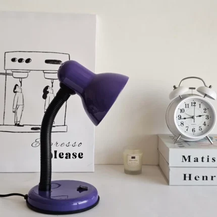 أباجورة مكتب عملية للطلاب والعمل -لون موف–32 cm -إضاءة ثابتة بتصميم أنيق