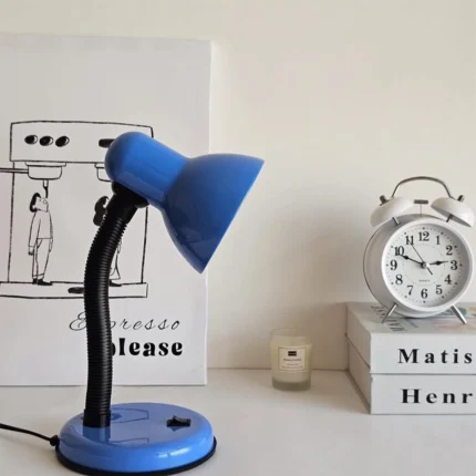 أباجورة مكتب عملية للطلاب والعمل -لون بيبي بلو –32 cm -إضاءة ثابتة بتصميم أنيق