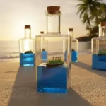 ⁦ديكور السفينة العائمة داخل زجاجة – قطعة فنية مميزة لديكور المنزل مقاس 17 سم بتصميم شاطئي جذاب⁩ - الصورة ⁦4⁩