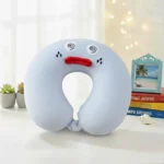 مخدة الرقبة ميموري فوم 28 سم – وسادة سفر بتصميم كرتوني مضحك للدعم والراحة