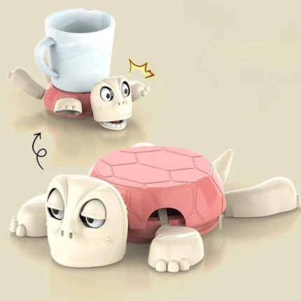 قاعدة الأكواب السلحفاة -متحركة ثلاثية الأبعاد 2*1– تصميم تفاعلي مضحك يحمي الأسطح ويضيف لمسة ديكور فريدة