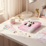 نوت فرو دبدوب باندا بارز – نوتة ملاحظات فخمة مقاس 20×15 سم بورق كريمي مسطر