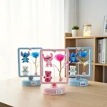 انتيكة ستيتش موسيقية مضيئة – ديكور مميز ولطيف باللون الوردي – مقاس 22×17 سم - الصورة 3