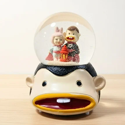 بلورة مضيئة بأغاني رمضان بتصميم شخصيات بوجي وطمطم – ديكور رمضاني مميز 16×10 سم