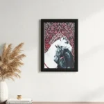برواز ديكور خيل عربي أنيق – إطار أسود مقاس 20×30 سم لتزيين الحوائط
