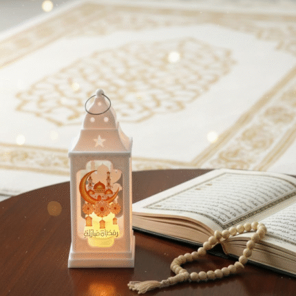 فانوس اكليريك مرايا ابيض مقاس 18×7 سم – فانوس ديكور أنيق بتصميم عصري فاخر