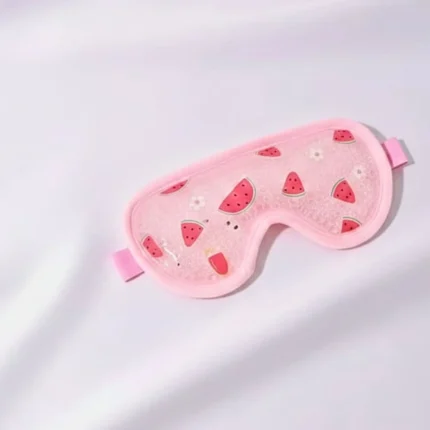 قناع عين بحبيبات جيل وتصميم لطيف جداً باللون البينك-مقاس 19*9.5 سم