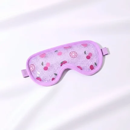 قناع الأعين بحبيبات جيل وتصميم لطيف جداً باللون اللافندر-مقاس 19*9.5 سم