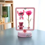 انتيكة ستيتش موسيقية مضيئة – ديكور مميز ولطيف باللون الوردي – مقاس 22×17 سم - الصورة 7