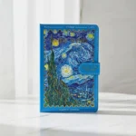 دفتر ملاحظات A5 بمشبك مغناطيسي –تصميم الليلة النجمية لفان جوخ- ورق ناعم عالي الجودة -128 ورقة التدوين للكتابة والتدوين