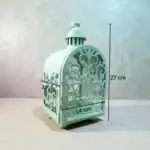 ⁦فانوس رمضان معدني على شكل بيت لون منت جرين – مقاس 27 × 14 × 12 سم ديكور رمضاني أنيق⁩ - الصورة ⁦3⁩