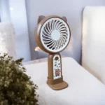 مروحة يد صغيرة بتصميم دب كيوت – مروحة محمولة USB هادئة للأطفال والبنات