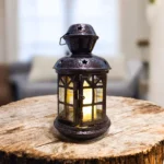 فانوس ايكيا معدني بني 20×13 سم – تصميم كلاسيك للديكور الرمضاني والمنزلي