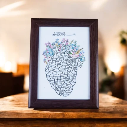 برواز السور القرآنية لون بني غامق مقاس 18×13 سم – لوحة قرآنية أنيقة للديكور المنزلي والمكاتب