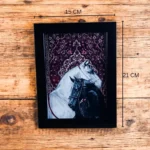 ⁦برواز ديكور خيل أسود للحائط – إطار كلاسيك عصري – مقاس 21×15 سم⁩ - الصورة ⁦5⁩