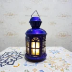 فانوس ايكيا معدني موف 20×13 سم – تصميم كلاسيك للديكور الرمضاني والمنزلي