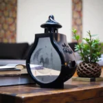 فانوس تركي أكريليك أسود صغير ديكوري – مقاس 12×8 سم