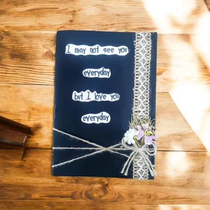 نوته هاند ميد من ورق كرافت طبيعي 20×14 سم – كشكول يدوي أنيق للملاحظات والهدايا