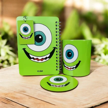 مجموعة هدايا مارد كيوت – مج بورسلين مع كوستر وميدالية ونوت بوك سلك بتصميم جذاب