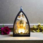 فانوس استاند صغير للديكور الرمضاني بإضاءة هادئة – مقاس 14 سم