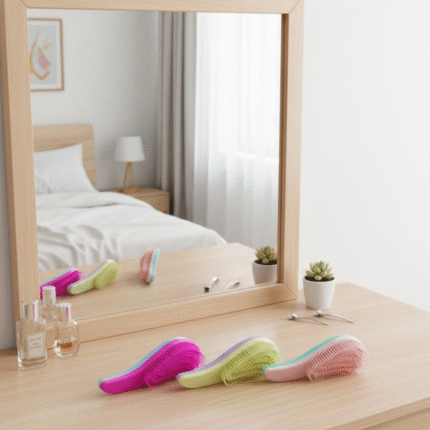 فرشة شعر سيليكون مرنة لفك التشابك – تصميم مريح وألوان عصرية للعناية اليومية بالشعر