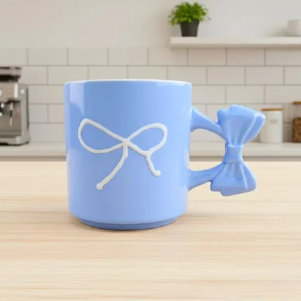 مج بورسلين فيونكه أزرق فخم سعة 300 مل – تصميم رقيق لمحبي الذوق الراقي