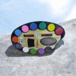 ⁦بالته الوان مياه خشبية للأطفال 12 لون مع فرشاة – ألوان مائية تعليمية للرسم المدرسي والهوايات⁩ - الصورة ⁦3⁩