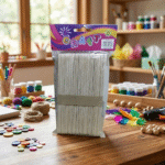 ⁦أعواد خشبية كرافت 15 سم للأعمال اليدوية – عصيان خشب طبيعي للحرف والأنشطة المدرسية⁩ - الصورة ⁦3⁩