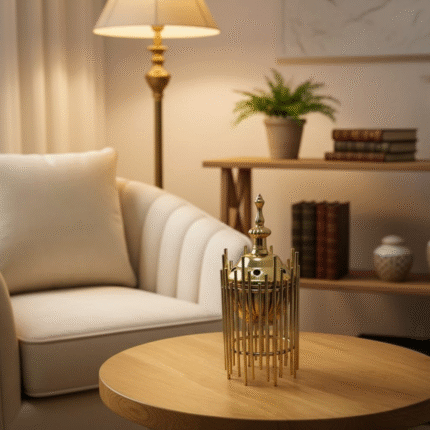 مبخرة نحاس فاخرة لتبخير العود والبخور – حجم 16×7 سم بتصميم تراثي أنيق