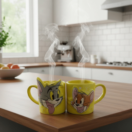 مج كابلز توم وجيري 310 مل – كوب سيراميك رومانسي بتصميم شخصيات كرتونية مميزة 9×8.5 سم