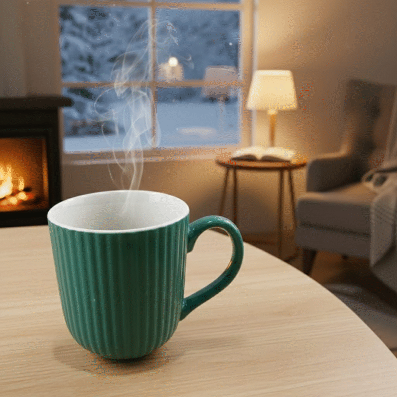 مج ايكيا لميع 180 مل – كوب قهوة زجاجي أنيق بتصميم عصري صغير 9.5×5 سم