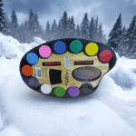 ⁦بالته الوان مياه خشبية للأطفال 12 لون مع فرشاة – ألوان مائية تعليمية للرسم المدرسي والهوايات⁩ - الصورة ⁦4⁩