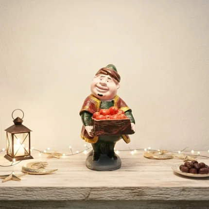 أنتيكة رمضان ديكور قلبظ بسلة الكريز – مجسم رمضاني تراثي مميز 15×8 سم