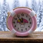 ⁦منبه أطفال وردي بتصميم كرتوني لطيف – ساعة منبه للمكتب وغرفة الأطفال⁩ - الصورة ⁦2⁩