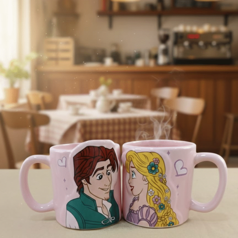 مج كابلز روبانزل 310 مل – مج بورسلين رومانسي للأزواج مقاس 9×8.5 سم