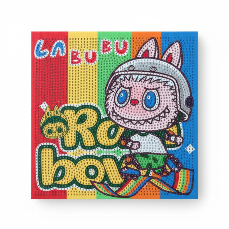 لوحة رسم بالألماس كرتونية ملونة – Diamond Painting للأطفال والكبار