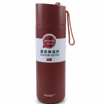 مج حراري لون أحمر غامق سعة 460 مل – كوب عازل للحرارة ستانلس ستيل داخلي 316 بتصميم أنيق عملي