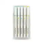 طقم أقلام تحديد هيلايتر بلمعة 5 قطع – ألوان باستيل لامعة للمذاكرة والرسم والملاحظات