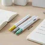 ⁦طقم أقلام تحديد هيلايتر بلمعة 5 قطع – ألوان باستيل لامعة للمذاكرة والرسم والملاحظات⁩ - الصورة ⁦2⁩
