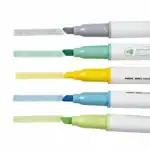 ⁦طقم أقلام تحديد هيلايتر بلمعة 5 قطع – ألوان باستيل لامعة للمذاكرة والرسم والملاحظات⁩ - الصورة ⁦3⁩