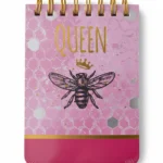 نوت بوك سلك صغيرة مقاس 11×7.5 سم – مفكرة جيب بتصميم Queen ونحلة أنيق للبنات