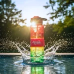 زجاجة مياه 1000 مل مدرجة بسعة 1 لتر – ارتفاع 27 سم وقطر 8 سم – قارورة رياضية بغطاء محكم وتصميم ألوان متدرجة - الصورة 5