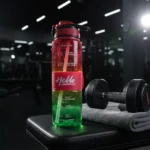 زجاجة مياه 1000 مل مدرجة بسعة 1 لتر – ارتفاع 27 سم وقطر 8 سم – قارورة رياضية بغطاء محكم وتصميم ألوان متدرجة - الصورة 4