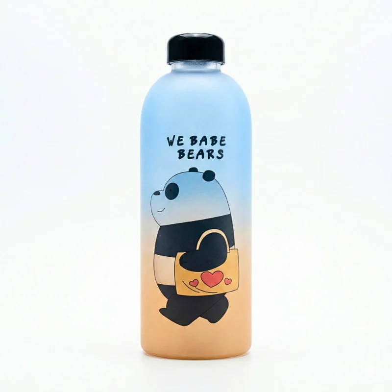 زجاجة مياه 1 لتر للأطفال شكل باندا – قارورة مياه 1000 مل بتصميم كرتوني جذاب